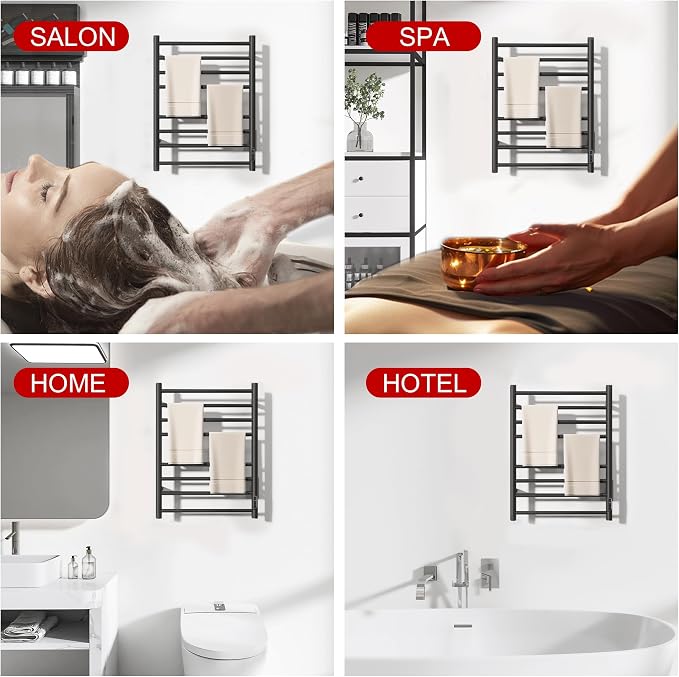 Heated Towel Racks for Bathroom, Wall Mounted Electric Towel Warmer Racks - Image 6