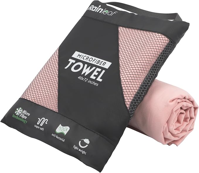 Rainleaf Microfiber Towel Perfect Travel & Gym & Camping Towel. Quick Dry by Rainleaf