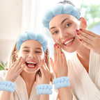 Zkptops Spa Headband for Washing Face Wristband Set Sponge Makeup Skin Care - Image 7