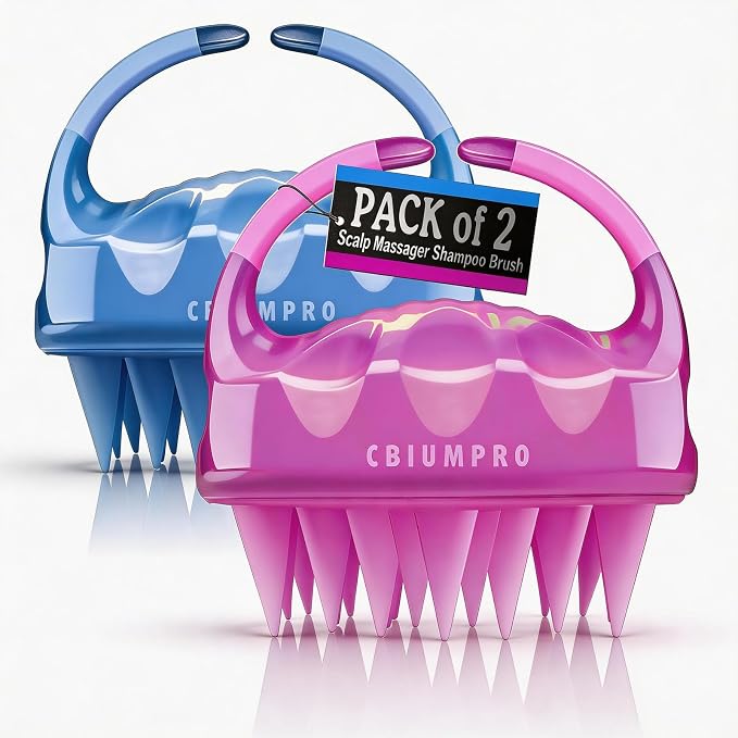 Cbiumpro 2-Pack Scalp Massager Shampoo Brush, Ultra Soft Silicone Scalp by Cbiumpro