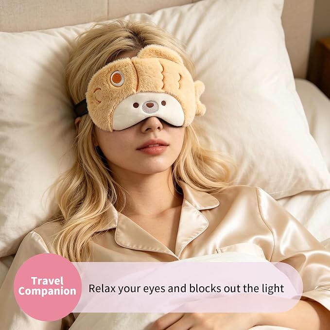 PERFECTSIGHT Sleep Eye Masks, Cute Sleep Eye Cover Lightweight Adjustable - Image 2