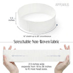 APPEARUS Disposable Stretch Facial Headbands, Snag-Free Adhesive Tab Closure - Image 3