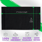 GREEN LIFESTYLE Black Microfiber Bleach Safe Towel Bulk Sets, Premium Spa - Image 7