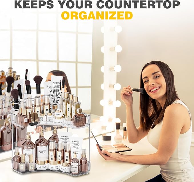 Asayuee 2-Tier Corner Bathroom Counter Organizer - Image 8