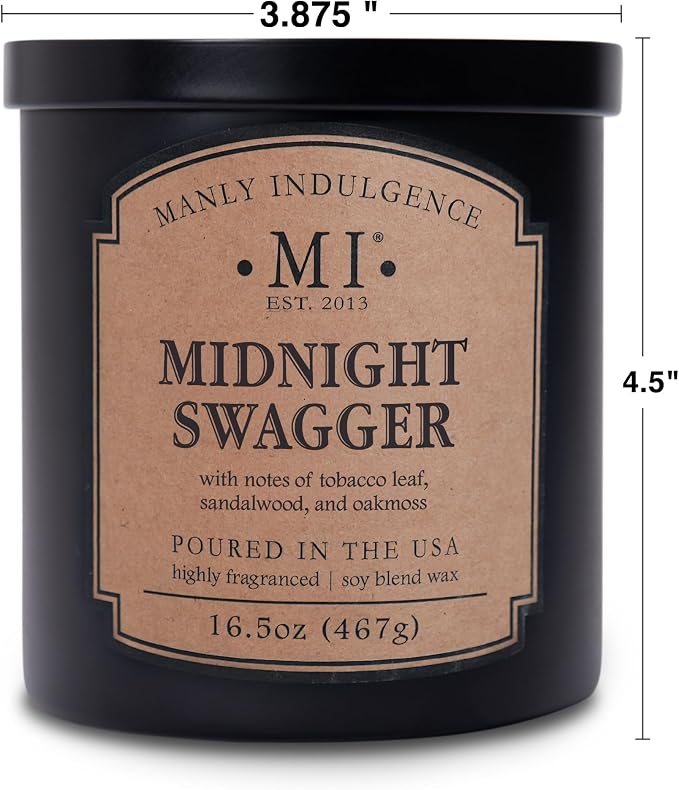 Manly Indulgence Midnight Swagger Scented Candles - Image 4