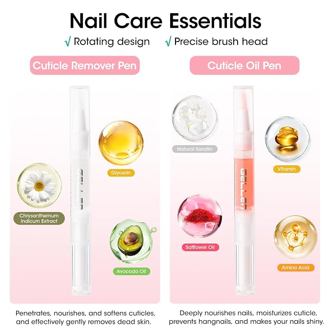 Gellen Nail Care Kit Manicure Tools Kit: Nail Strengthener and 2Pcs Nail File & - Image 4