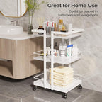 Esthetician Cart with Wheels Utility Salon Rolling Trolley, Tattoo Manicure - Image 8