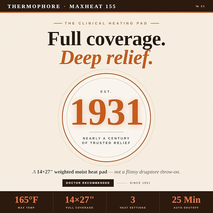 Thermophore MaxHEAT Automatic Moist Heating Pack Model 155 – Large 14" x 27" XL - Image 10