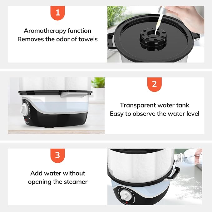 TASALON Hot Towel Steamer for Facials, Hot Towel Warmer Quickly Heats Up in 5 - Image 2