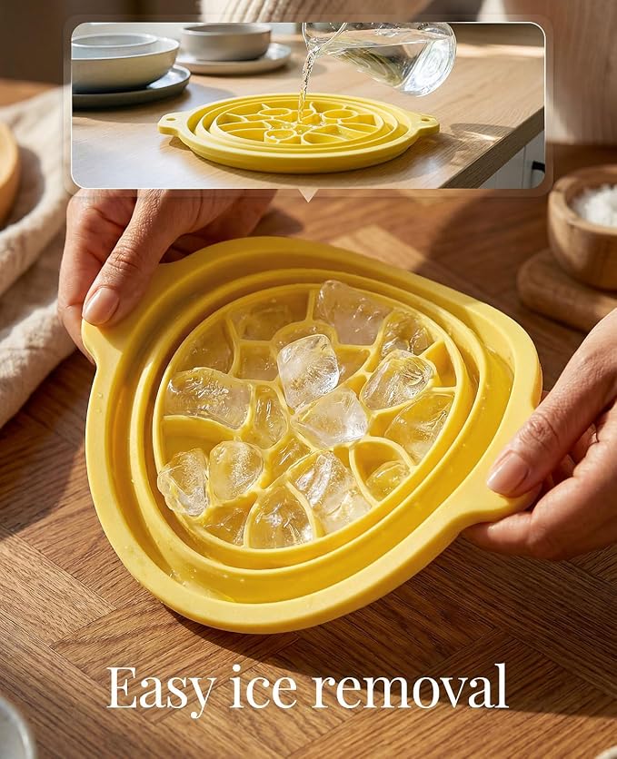Face Ice Bath Bowl with Built-in Ice Tray, Collapsible Silicone Face Bowl - Image 7