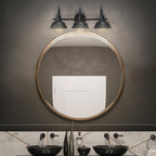 Globe Electric 65554 Barnyard 3-Light Vanity Light, Matte Black - Image 2