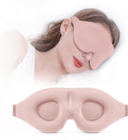 YIVIEW Sleep Mask for Side Sleeper, Complete Light Blocking 3D Pink Sleeping by YIVIEW