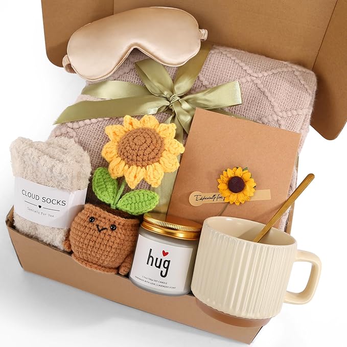 Women's Birthday Self-Care Gift Basket, Sunflower-Themed Sunshine Gift Sunshine by Unknown