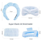 VELSCRUN Spa Headbands for Wash Face, Makeup Headband, Facial Skincare Headbands - Image 7