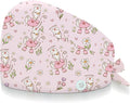 Adjustable Scrub Cap with Buttons & Sweatband, Working Hat with Elastic Tie Back by Unknown