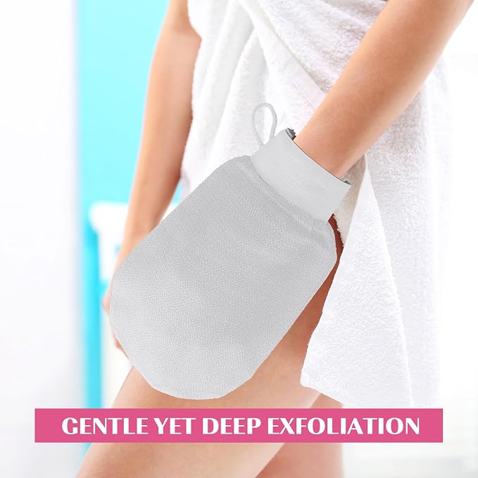 FoldTier 20 Pcs Exfoliating Glove Bulk Summer Exfoliator Mitt Body Scrubber - Image 6