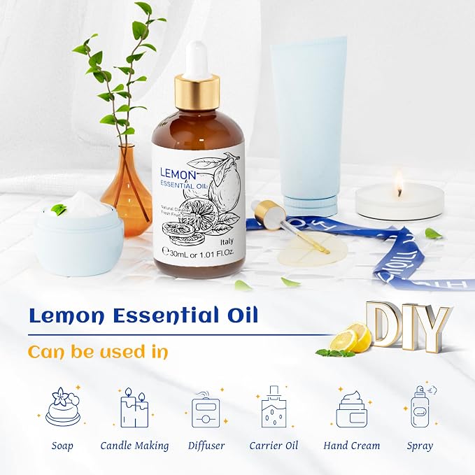 HIQILI Lemon Essential Oil, 100% Pure Undiluted - Image 6