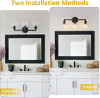 Modern Black Bathroom Vanity Lights, 3-Light Matte Black Bathroom Light Fixture - Image 6