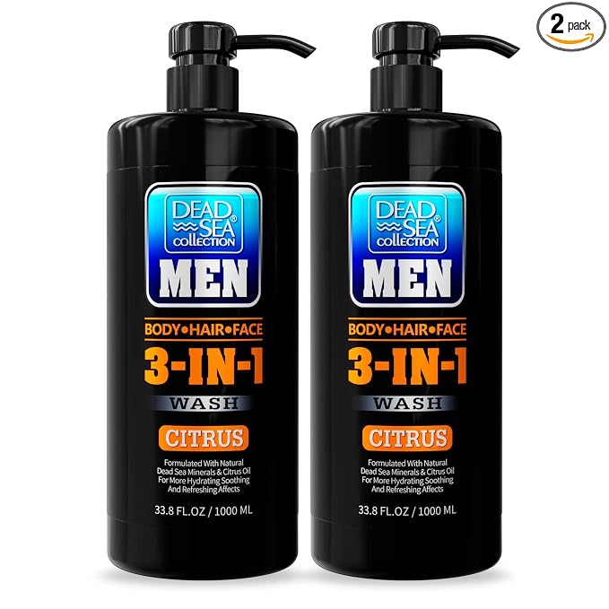 Dead Sea Collection Mens Body Wash 3 in 1 – Citrus Body Wash by DeadSeaCollection