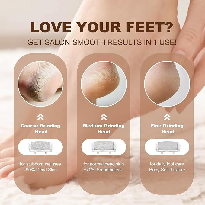 Electric Callus Remover for Feet, Rechargeable Waterproof Foot File - Image 4