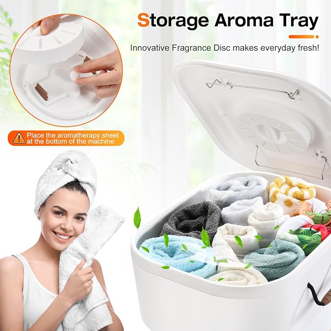 Large Towel Warmer for Bathroom - 27L Foldable Towel Warmer Bucket - Image 6