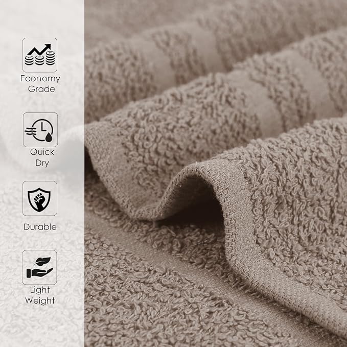 24 Pack Sand Hand Towel 100% Cotton Spa Towel – 16x26 inches Highly Absorbable - Image 6
