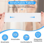 Noverlife 100PCS Disposable Spa Facial Headbands, Elastic Headband Wrap - Image 5