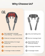 CILI Cordless Massager for Pain Relief Deep Tissue, Shiatsu Neck Back Massager - Image 7