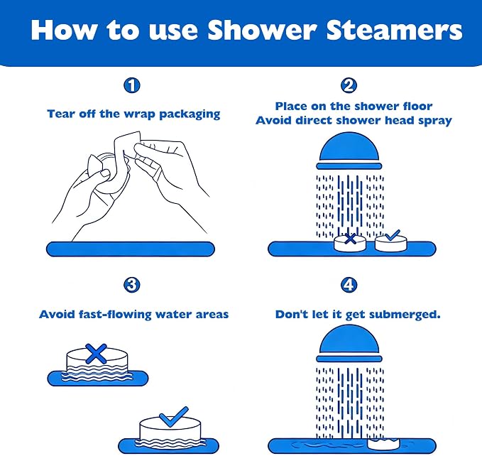 12 Tablets Shower Steamers Aromatherapy, Morning Evening Set, Gift - Image 7