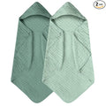 Yoofoss Hooded Baby Towels for Newborn 2 Pack 100% Muslin Organic Cotton Baby by YOOFOSS