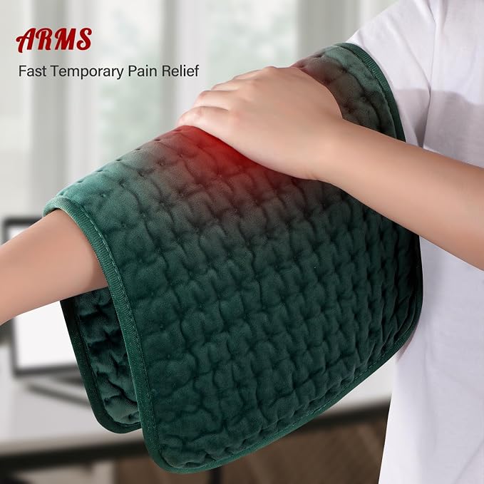 Heating Pad for Back Neck Shoulder Pain Relief and Period Cramps, Large Heating - Image 8
