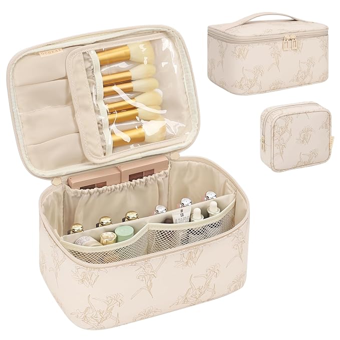 OCHEAL Makeup Bag Set, Portable Travel Makeup Bags Cosmetic Organizer Bag - Image 9