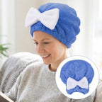 2PCS Hair Towel Wrap for Women, Soft Microfiber Hair Drying Caps - Image 5