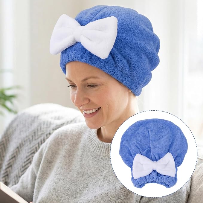 2PCS Hair Towel Wrap for Women, Soft Microfiber Hair Drying Caps - Image 5