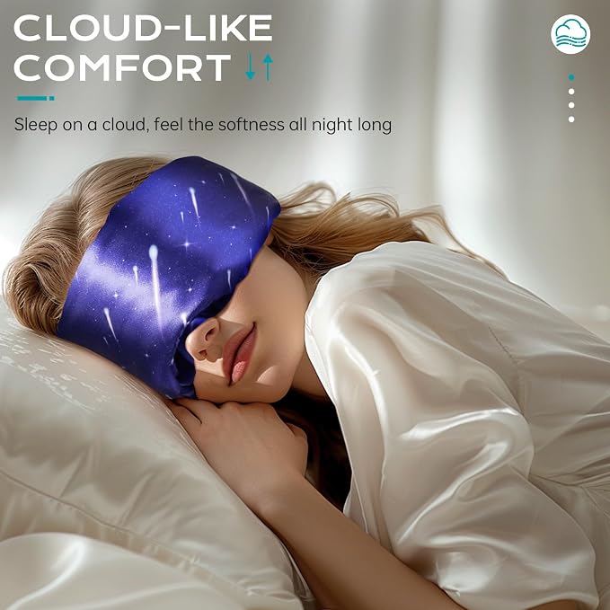 MUSICOZY Silk Sleep Mask for Women Men, Ultra-Soft Mulberry Silk Eye Mask - Image 5