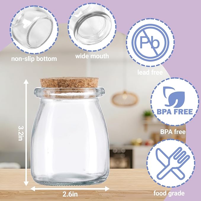BIGIVACA 30 Pack 7oz Glass Jars - Image 3