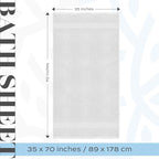 White Classic Luxury Soft Bath Sheet Towels - Image 4