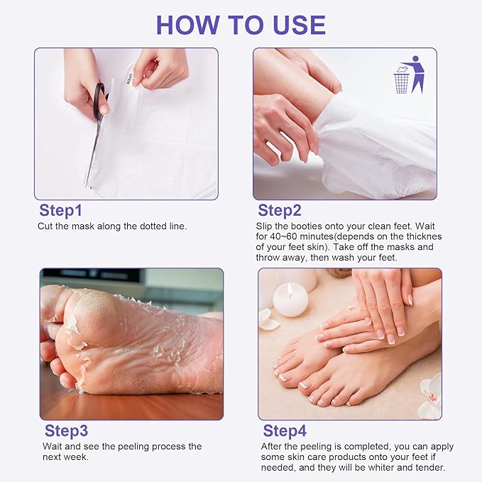 Foot Peeling Mask Exfoliant for Peeling Off Calluses, Natural Exfoliator for - Image 6