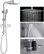 SonTiy Rain Shower Head with Handheld Spray and Shower Shelf, All Metal Shower by SonTiy