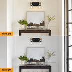 FadimiKoo Farmhouse Bathroom Light Fixtures, Rustic 2-Light Wood Vanity Lights - Image 5