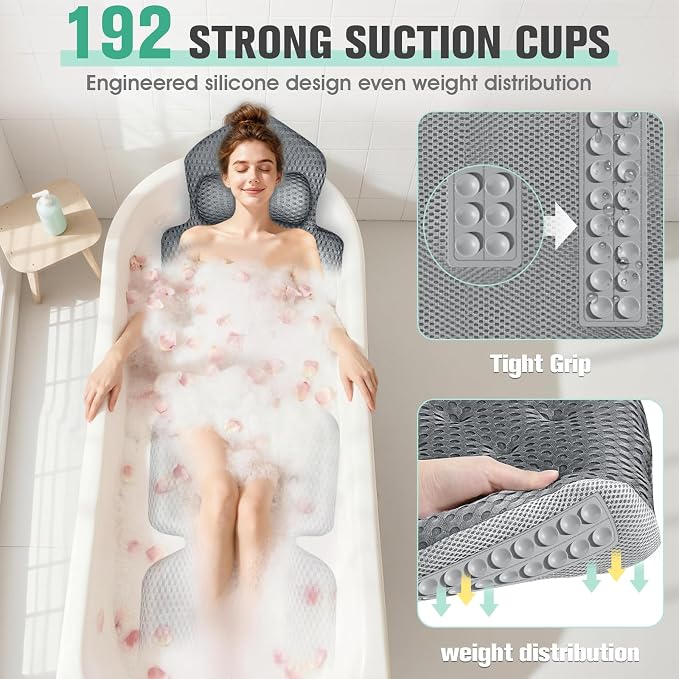 Upgraded Full Body Bath Pillow for Bathtub, Luxury Thick Bath Cushion for - Image 3