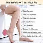 2Pcs Foot File Callus Remover 13.7" Long Handle, 2-in-1 Foot Scrubber - Image 5