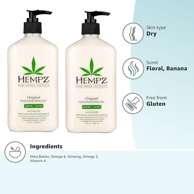 Hempz Original, Natural Hemp Seed Oil Body Moisturizer - Image 8