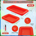 Leitee 4 Pcs Inflatable Ice Serving Bars Buffet Serving Tray Drink Cooler - Image 2