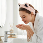 2 Pcs Cat Ears Headband, Cute Spa Headbands - Image 2
