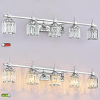 SOLFART Crystal 4 Lights Bathroom Lights Over Mirror Bathroom Lighting Fixtures - Image 5