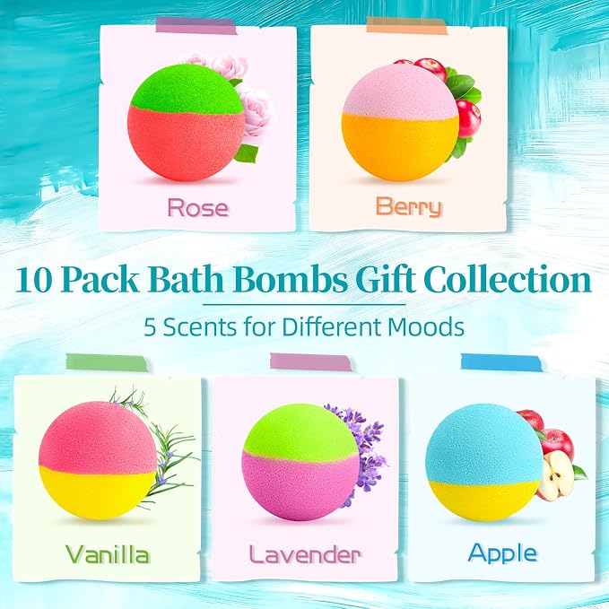Bath Bomb Gift Set – 10 Handmade Bath Bombs - Image 6