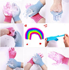 24 Pcs Exfoliating Bath Gloves Shower Gloves, 12 Colors Double Sided - Image 2