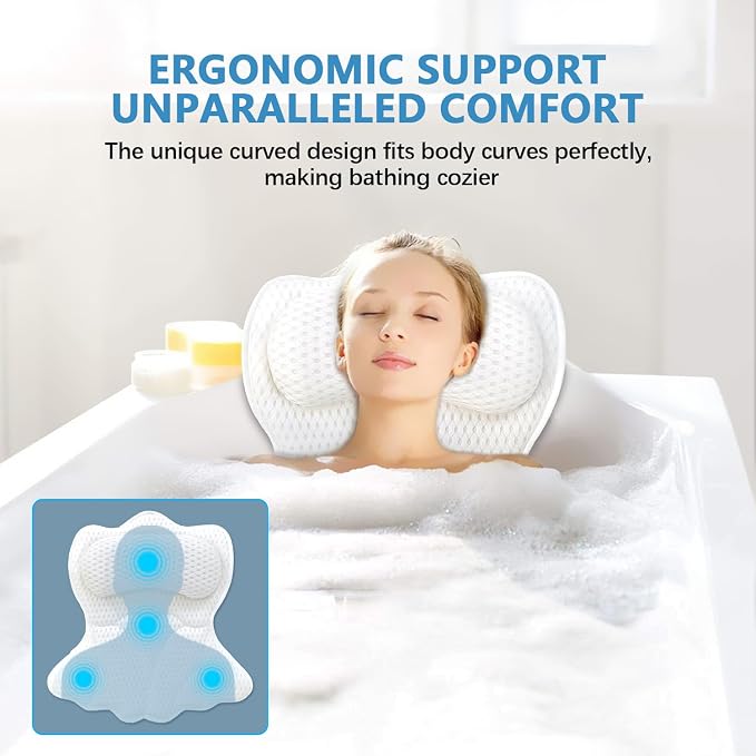 REEZEIVI Bath Pillows for Tub, Bath Pillow - Image 2