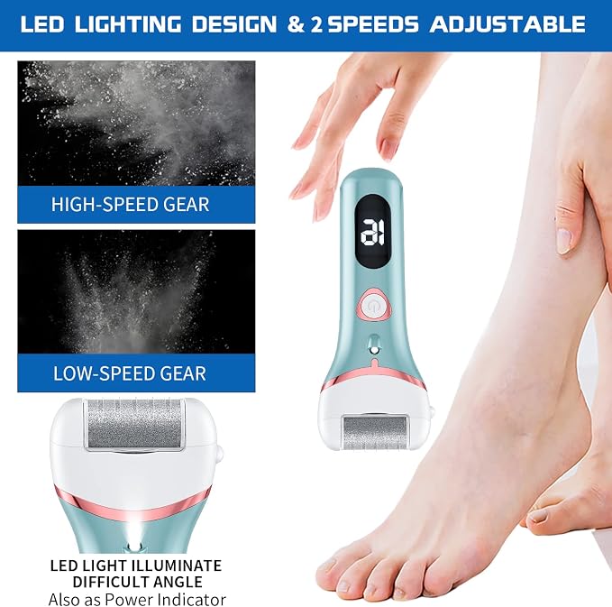 Electric Foot Callus Remover, Rechargeable Portable Electronic Foot File - Image 2
